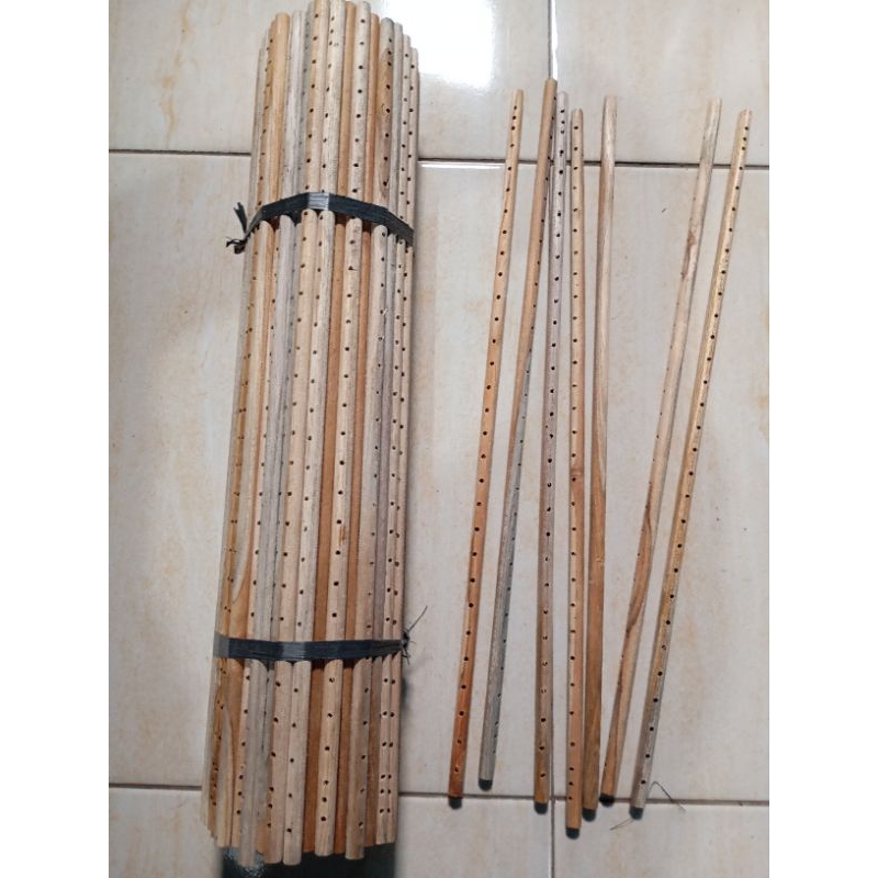 Sabuk sangkar burung isi 50pcs baban kayu jati diameter 8mm bor 3mm