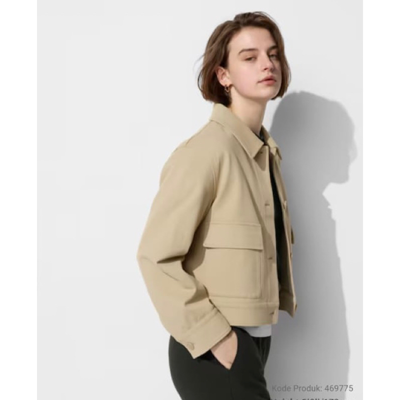 Jaket rileks jersey women Uniqlo