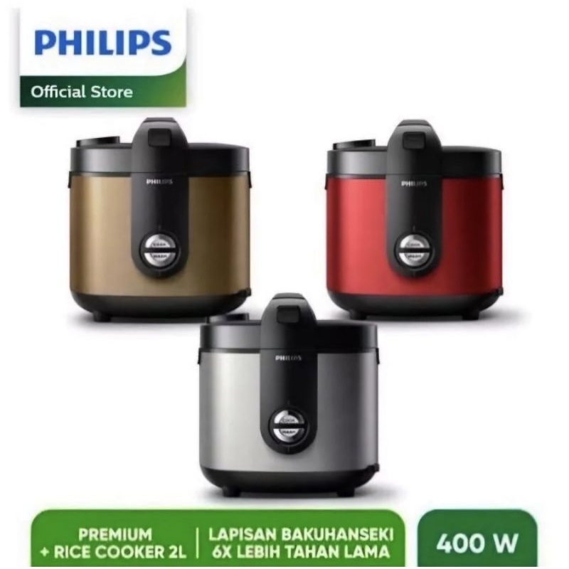 RICE COOKER PHILIPS STAINLESS STEEL 2 LITER - MAGIC COM PHILIPS 2 LITER