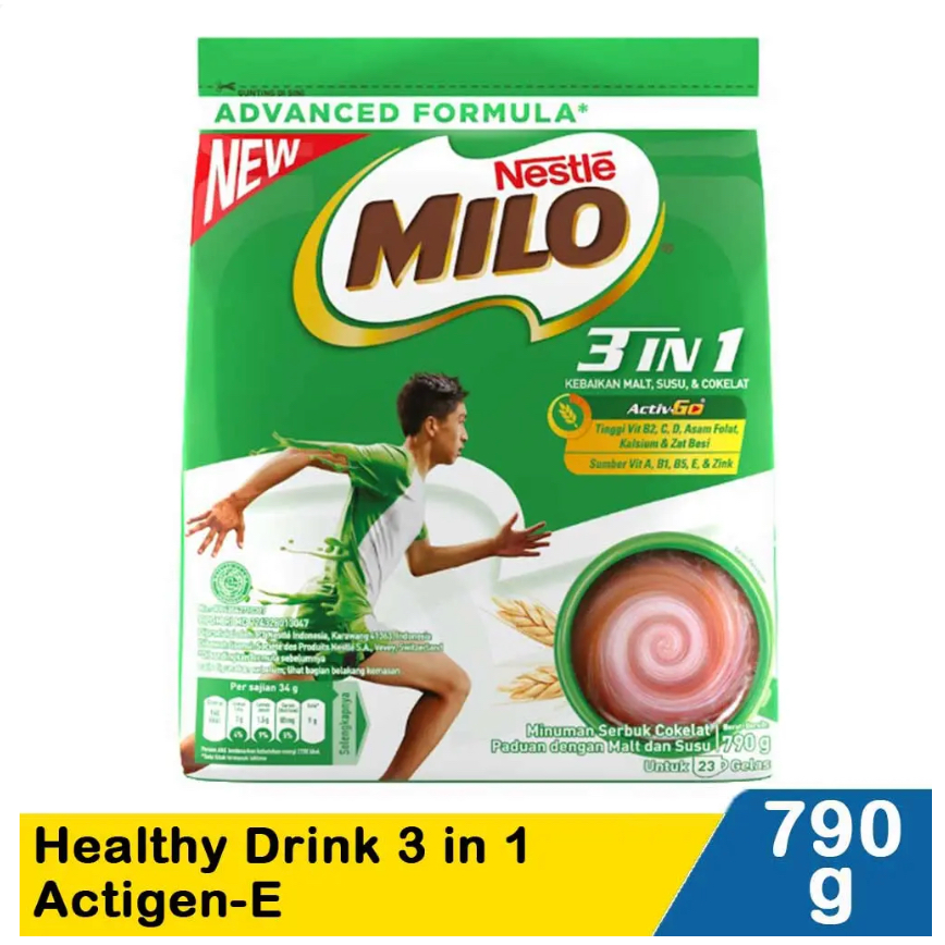 

Milo Healthy Drink 3 In 1 Actigen E 790 Gram