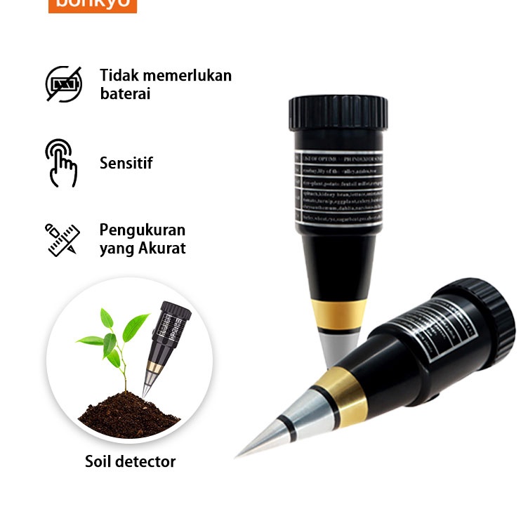 Serba Berkualitas  Bonkyo Alat Penggukur Tanah 2 in 1 Pen Type PH Meter Soil Analyzer Tester Meter A