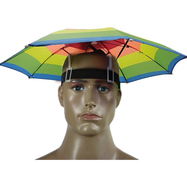 Sekarang Murah  Topi Payung dewasa anak lipat Umbrella Hat payung kepala murah