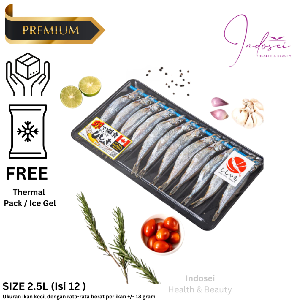 

Ikan Shishamo Premium | JEPANGSEI PREMIUM Shishamo |Shishamo | Shisamo | Ikan Telur Size 2.5L isi 12
