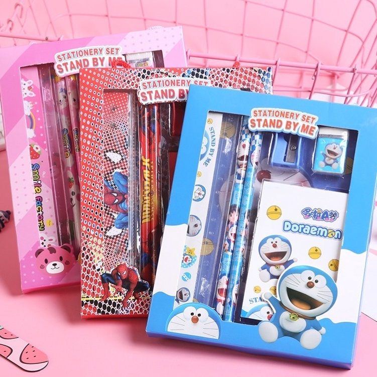 

Super Viral Alat Tulis Set 6IN1 Stationery Set Lucu Karakter Set Perlengkapan Alat Tulis Sekolah