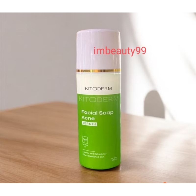 Kitoderm Facial Soap Acne JERNIH - sabun wajah kulit berjerawat (Bening) - jerawat
