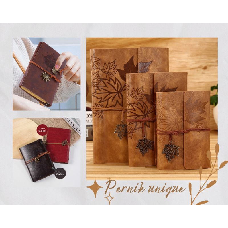 

Buku Catatan Binder Notebook Cover Kulit Vintage Maple Leaf Pirates
