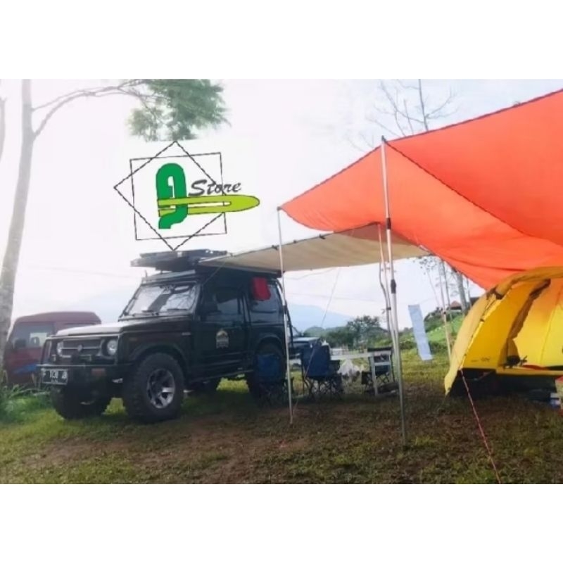 Tiang flysheet/Teleskopik/Stainless/ Alumunium/Tiang