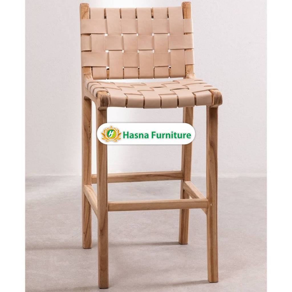 Kursi Bar Kayu Jati Minimalis Natural Custom