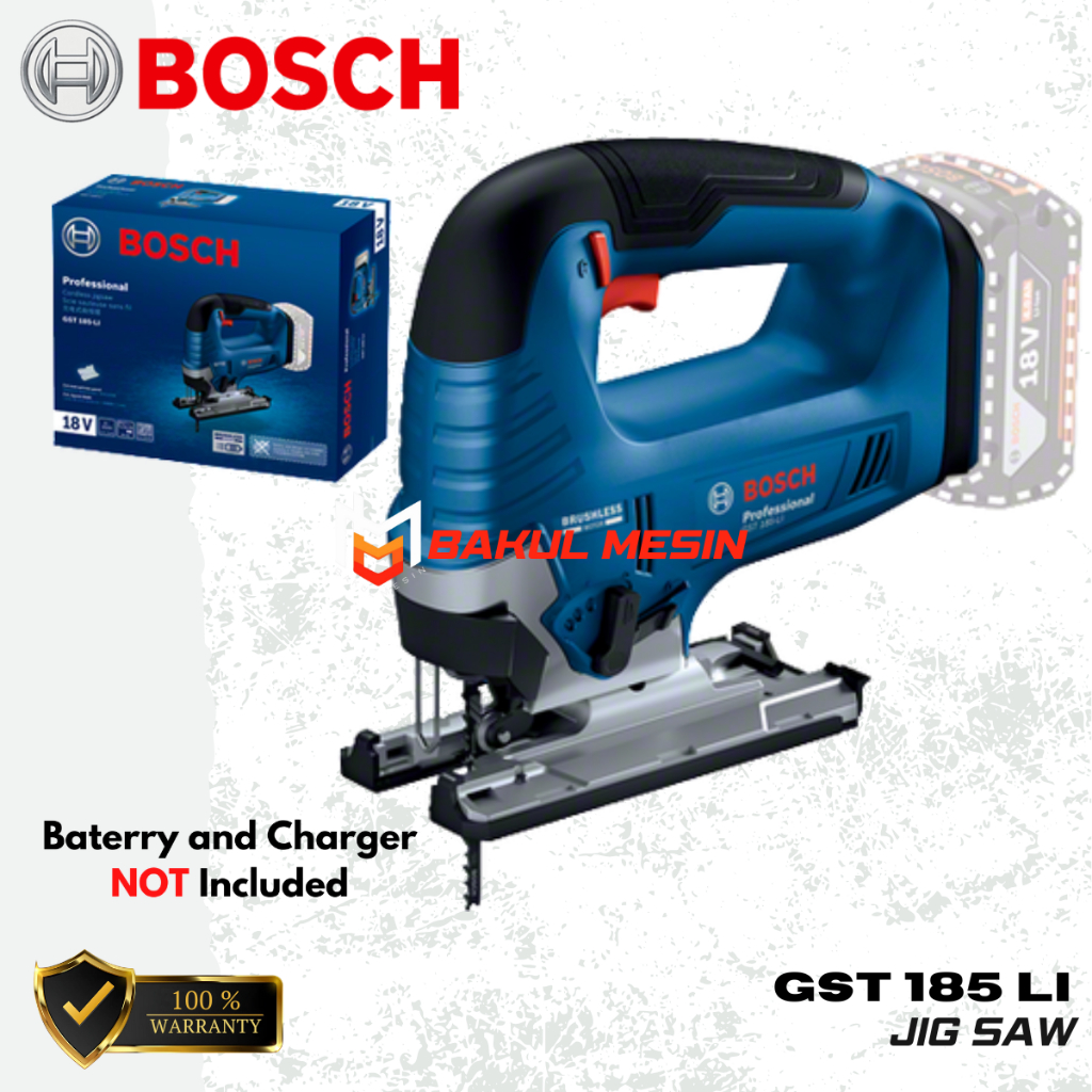BOSCH GST 185 LI Mesin Gergaji jigsaw cordless GST185LI