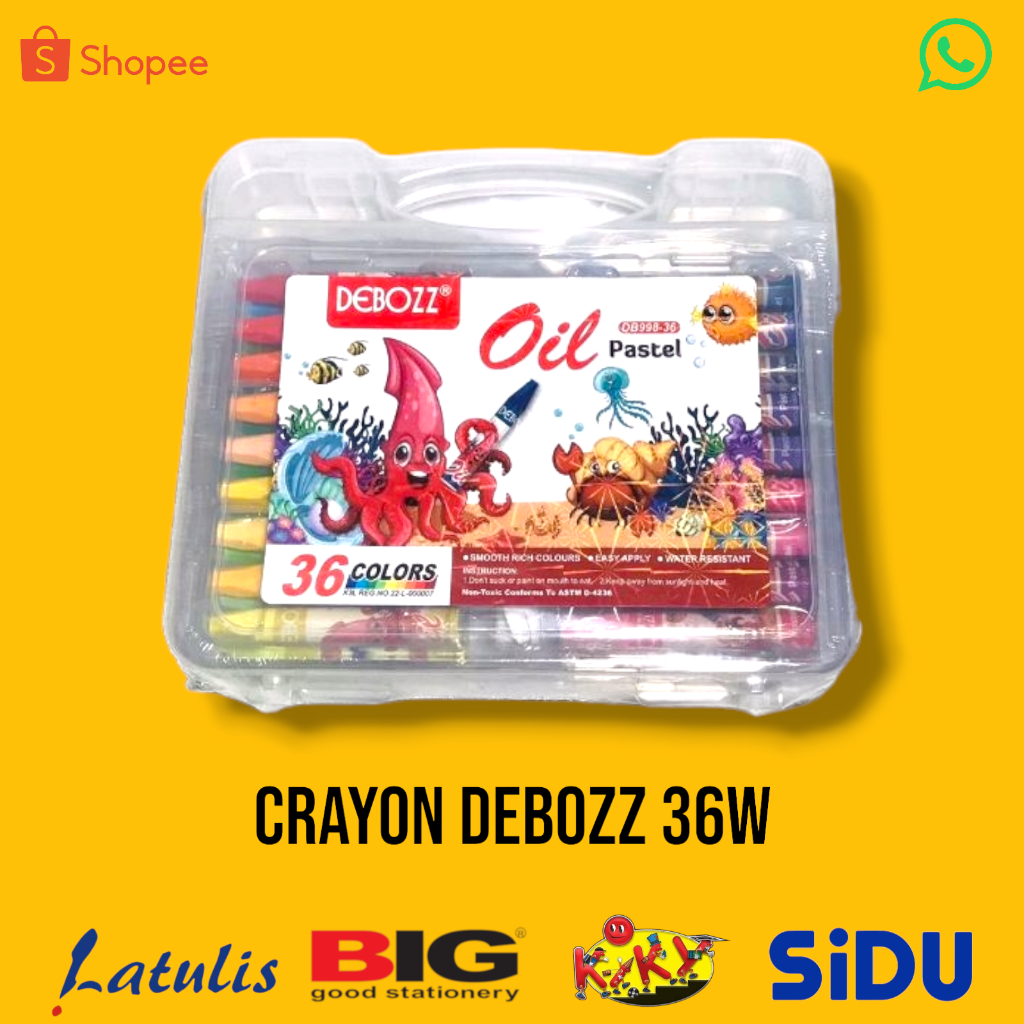 

Crayon Debozz 36 Warna / Oil Pastel Debozz 36 Colors