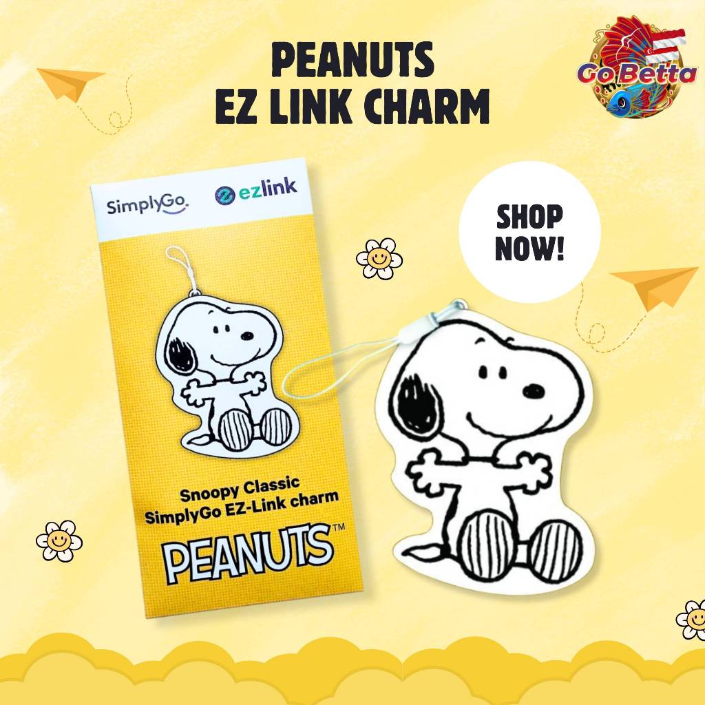🇮🇩 Snoopy SimplyGo EZ-Link Card MRT Bus Ez Link Cards Authentic Snoopy Peanuts SimplyGo Ezlink Bag C