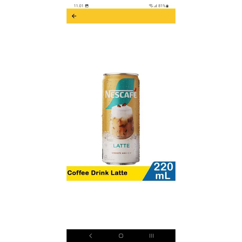 

Nescafe Minuman instan Kaleng 220ml Latte/Coconut Latte/Ice black/Cappucino/Caramel Machiato