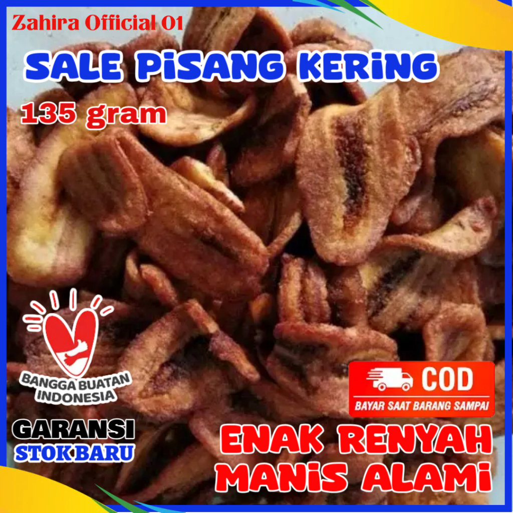 

ASRI Sale Pisang Kering Cemilan Keripik Pisang Manis 135 Gram