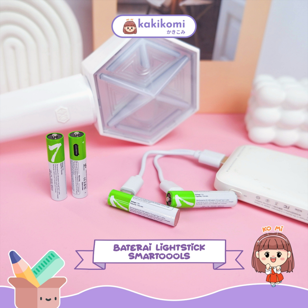 Baterai Lightstick NCT EXO ENHYPEN TXT BTS SEVENTEEN Baterai Isi Ulang AAA Baterai Lampu Konser