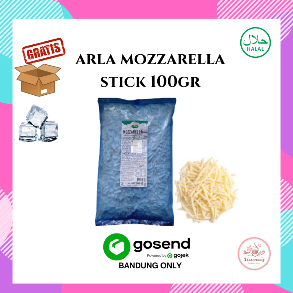 

Arla Mozarella Stick Mozarella Shredded Repack 100gr