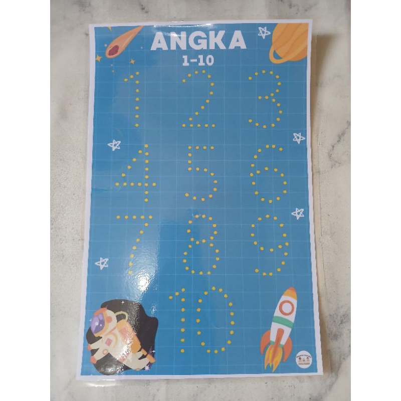 

Wipe and Clean Poster Angka 1-10