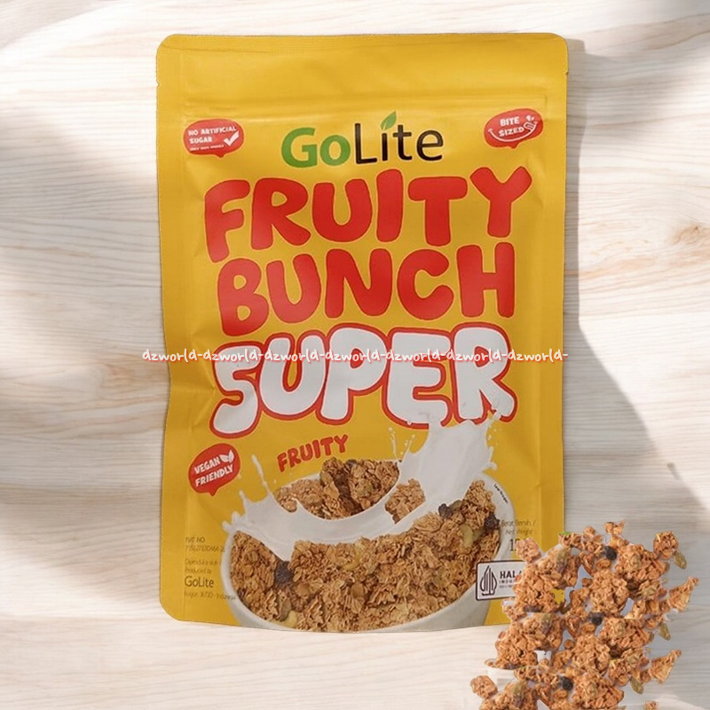 

Golite 150gr Fruity Bunch Super Fruity Vegan Friendsly Sereal Buah Golite Camilan Sehat Sarapan Sehat Tinggi Serat