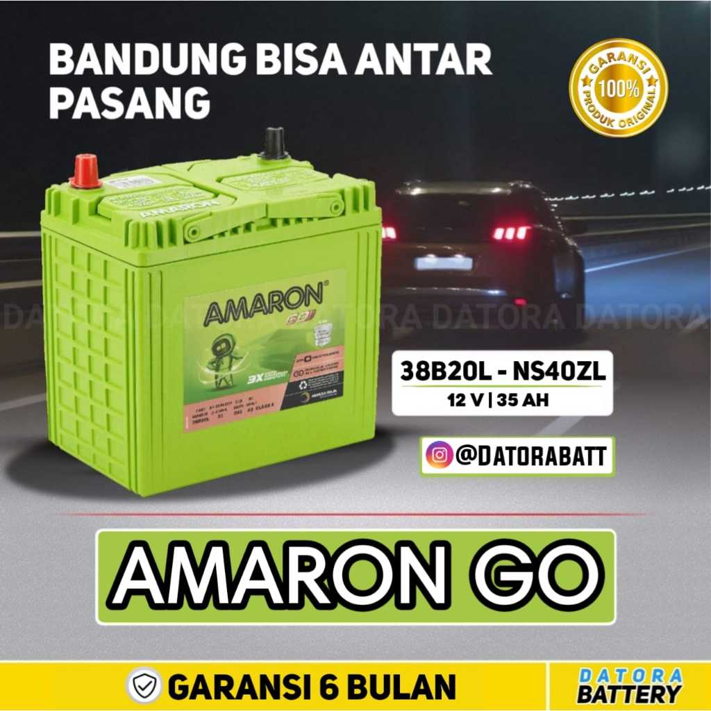 Aki kering mobil HONDA BRV AMARON GO NS40ZL / 38B20L 35Ah