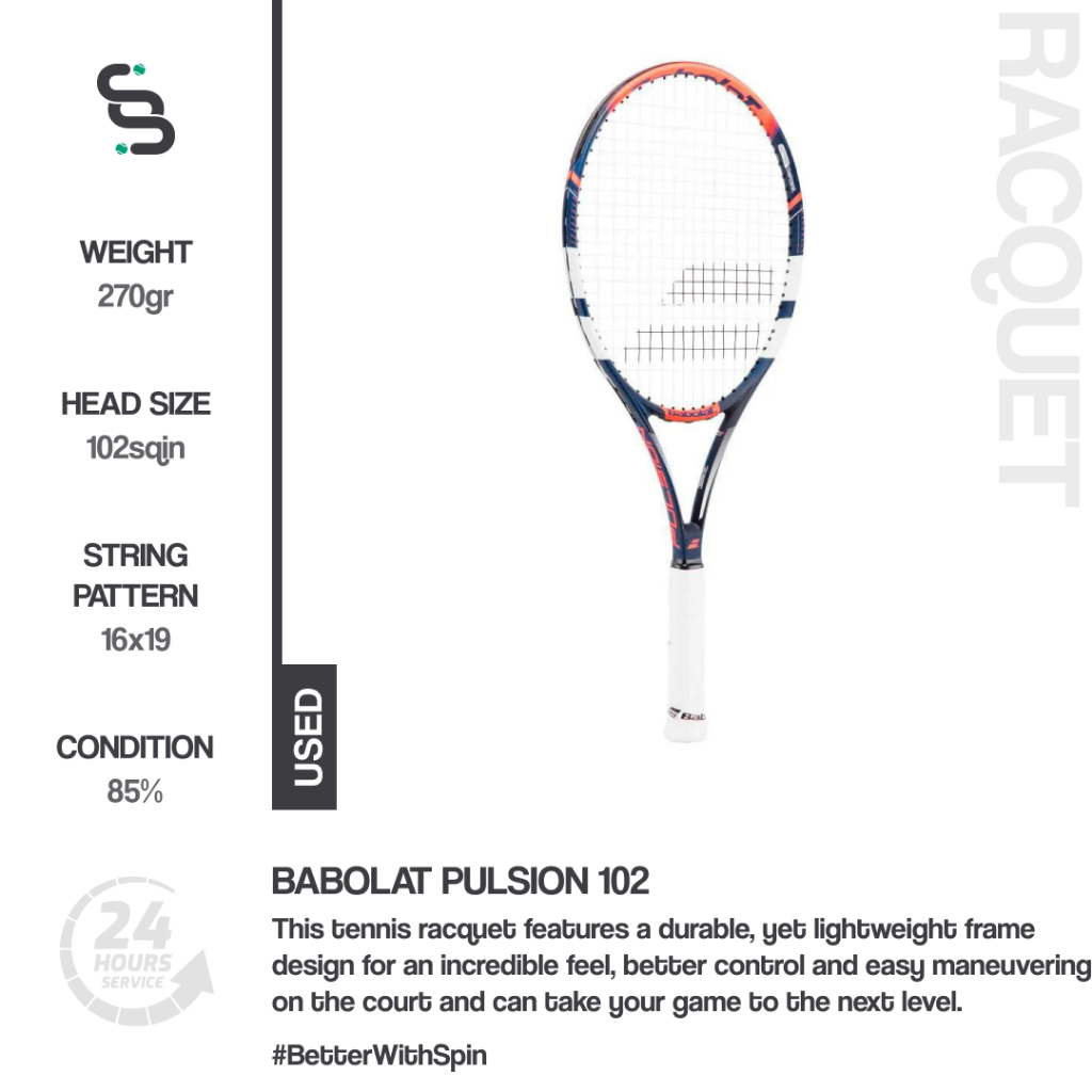 Raket Tenis Bekas Babolat Pulsion 102