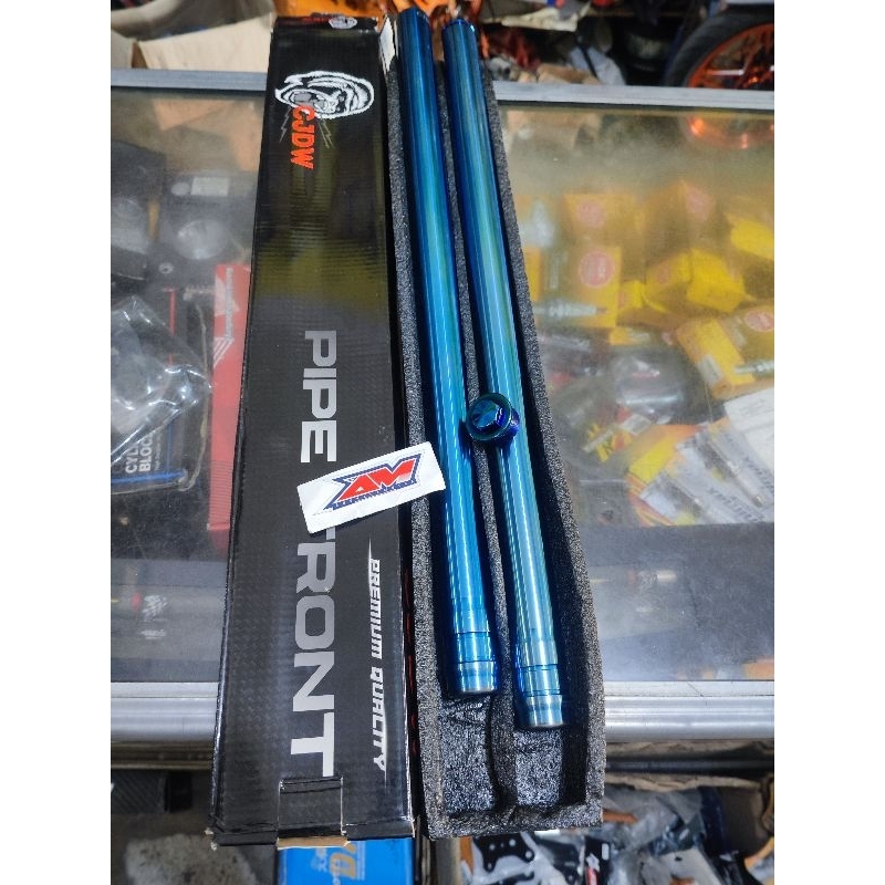 Bambu shock depan cjdw racing ninja ss r 33mm as shock depan biru