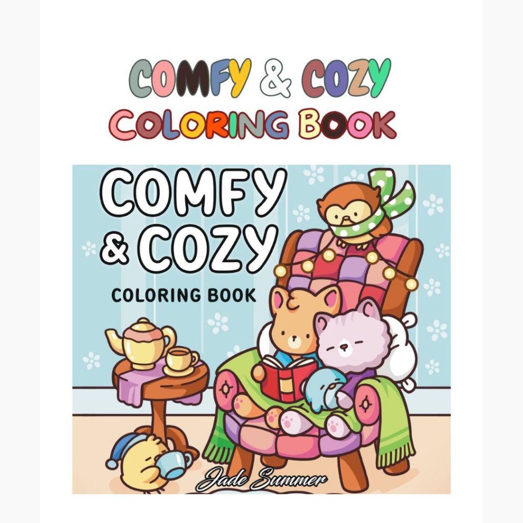 

COMFY AND COZY Coloring Book Sketsa Menggambar Buku Gambar Mewarnai Kertas Tebal Premium Murah Bagus