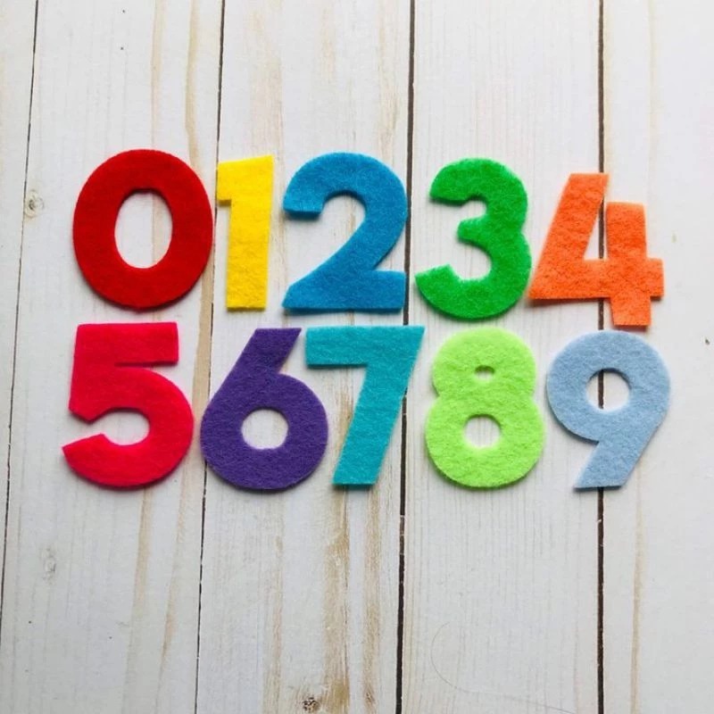 FLANEL ANGKA pola angka flanel pola 3cm