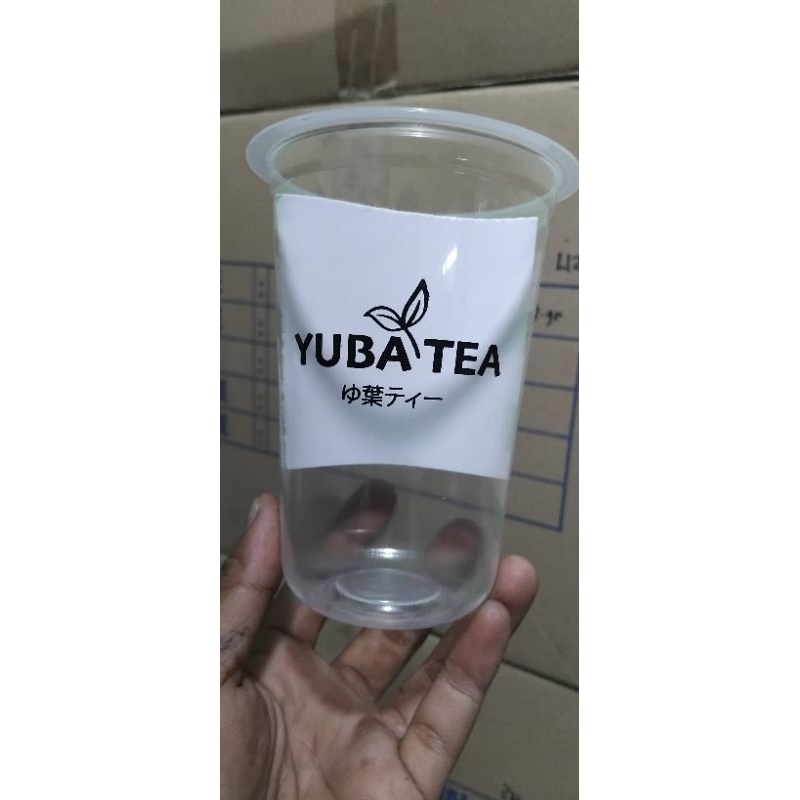 oval 16 oz slim (cup kopi kenangan)