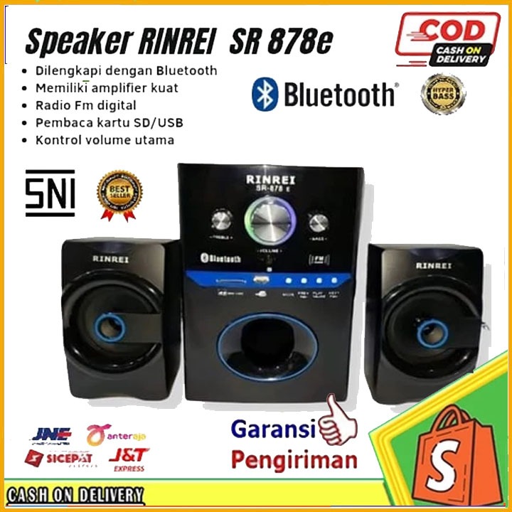Speaker Aktif Multimedia 2.1 Rinrei SR-878E/SR-878S/SR-878F Bluetooth HARGA DISCON promo