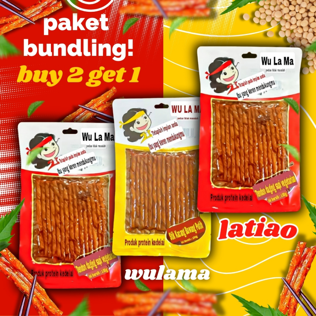 

PAKET MURAH BELI 2 GRATIS 1 LATIAO WULAMA GLUTEN SNACK CEMILAN VEGETARIAN LATIAO { HALAL }
