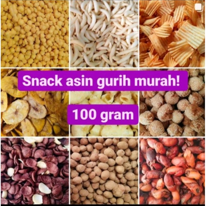 

Snack makanan asin gurih manis pedas