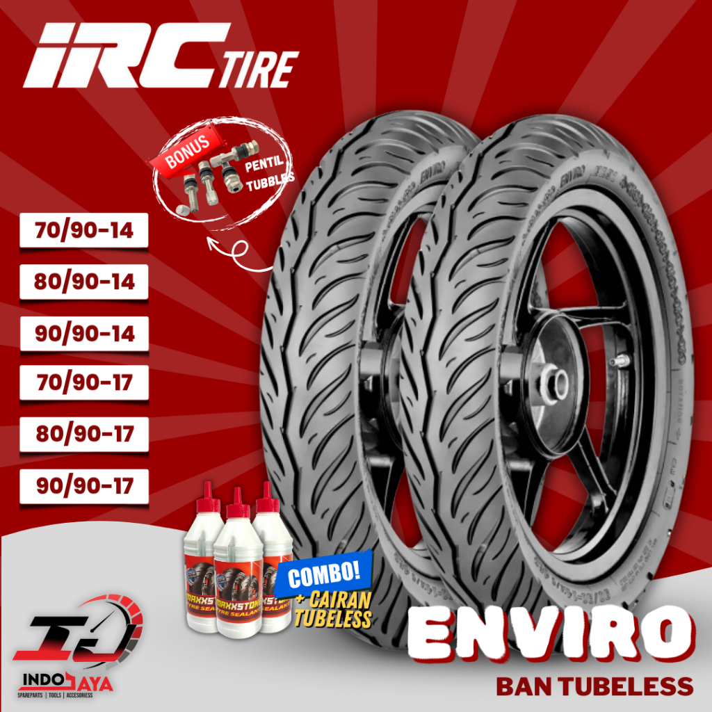 [READY COD] BAN LUAR TUBELESS IRC ENVIRO NR91 (70/90-14 - 80/90-14 - 90/90-14 - 70/90-17 - 80/90-17 