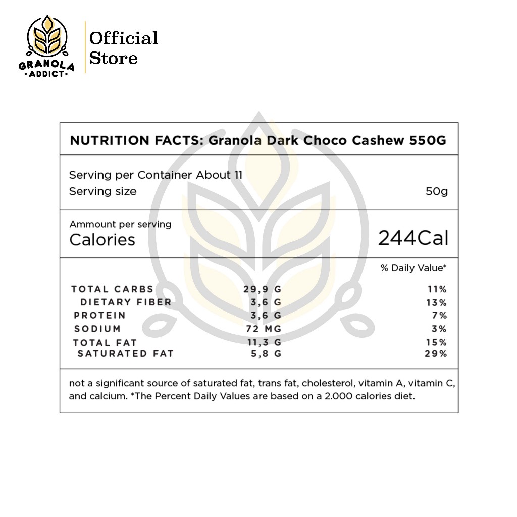 

XMASTER GRANOLA ADDICT - 550G (500G EXTRA + 50G) ALL VARIANT (DARK CHOCO ; SALTED CARAMEL ;