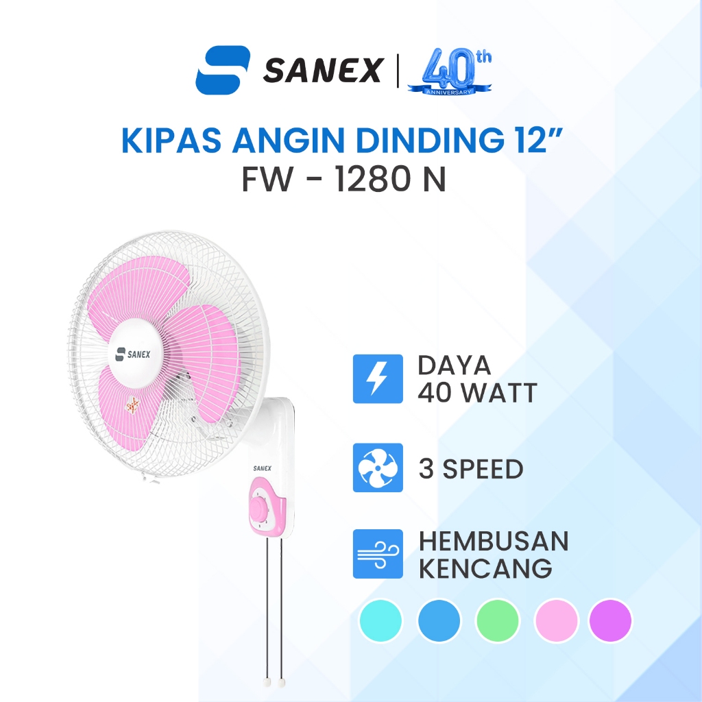 SANEX Kipas Angin Dinding 12 Inch FW-1280 N