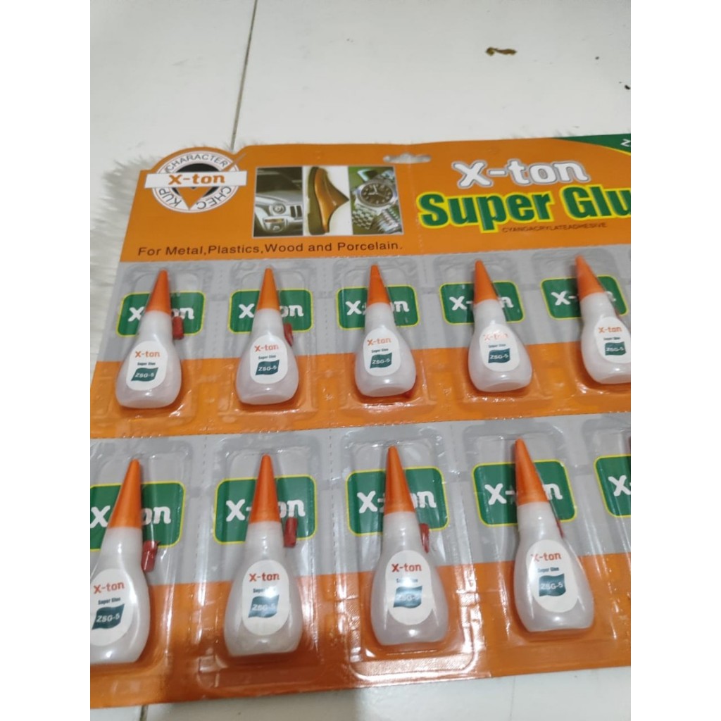 

Lem X-tone Super Glue 1 Lusin (12 Pcs) / Lem X-tone Super Rekat / Lem Serbaguna jaminan