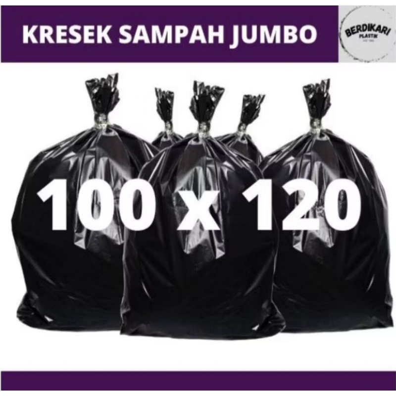Kantong Plastik Kresek Sampah Hitam Besar Jumbo 100 x 120 cm