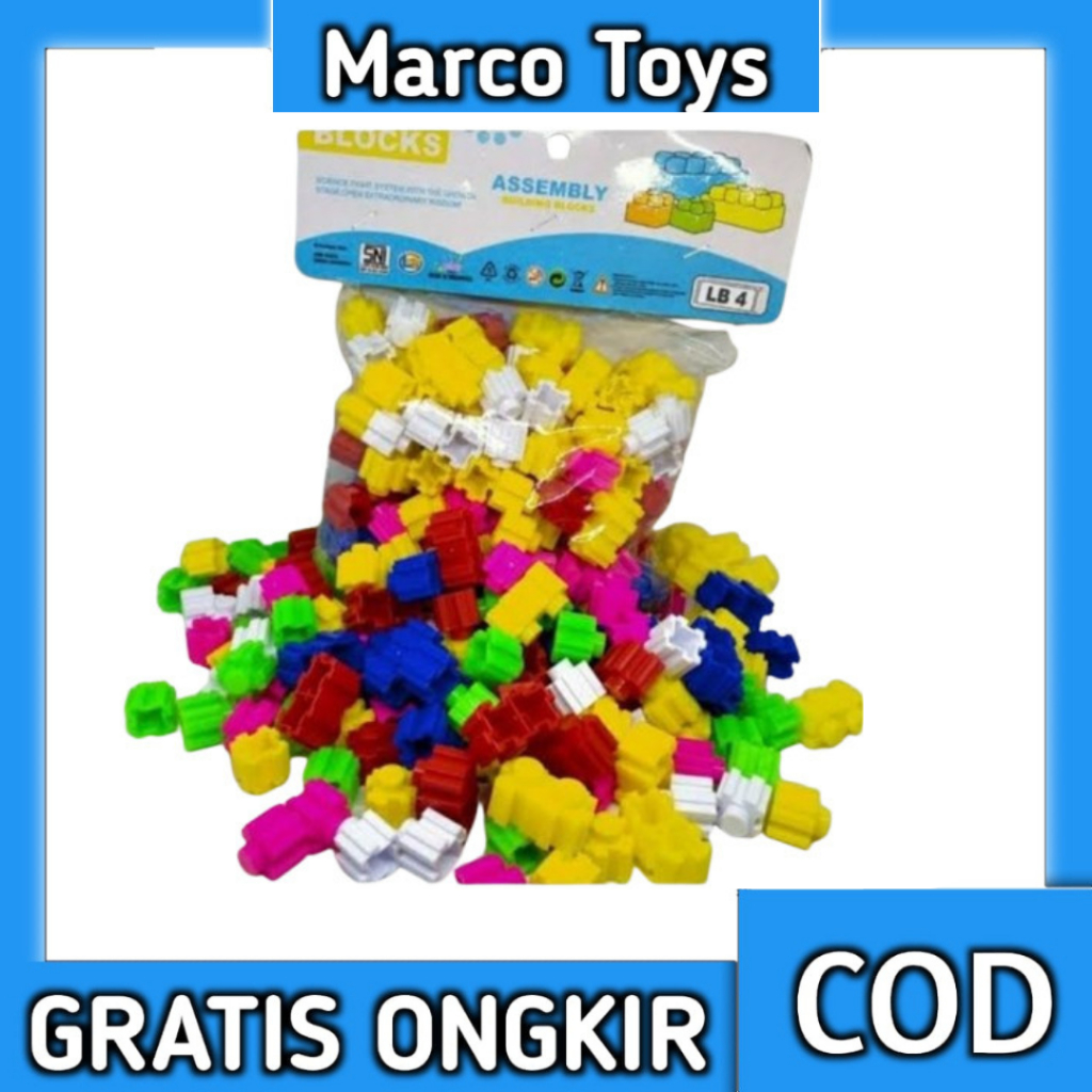 Mainan Anak Edukasi Block LB-4 Isi Banyak Mainan Balok Assembly Building