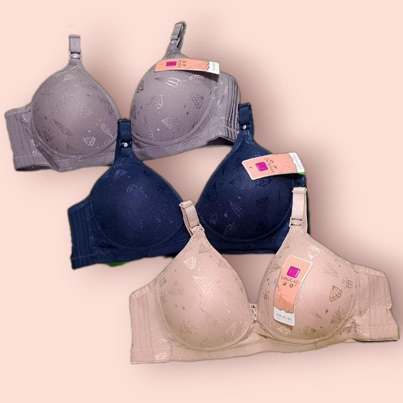 Bra BH Lingcao B203-C203 Kait 3 Cup Besar Tanpa Kawat