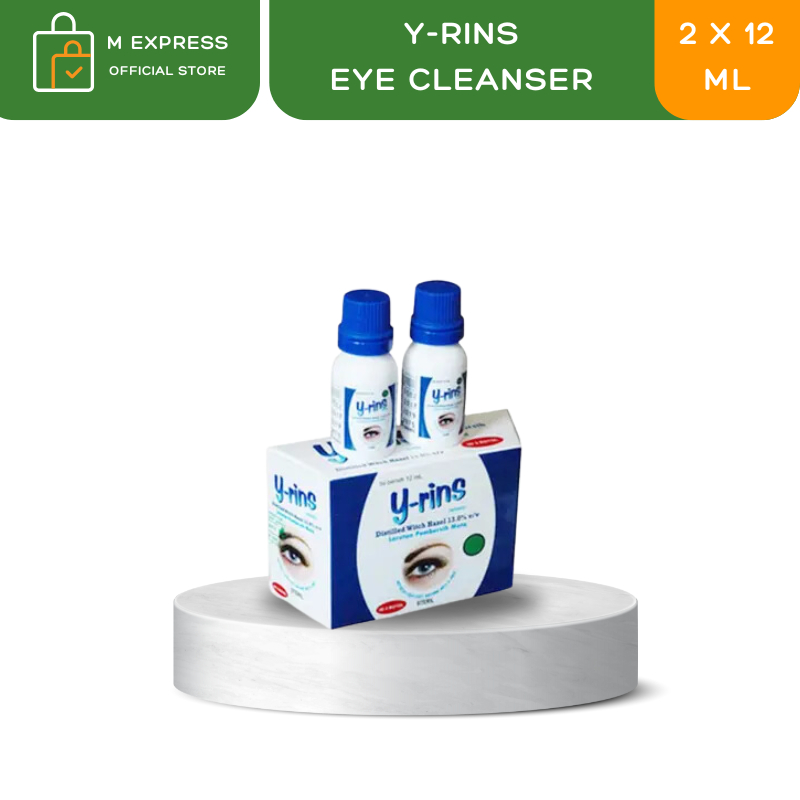 MEGAMART | YRins / YRINS eye cleanser liquid 12 ml x 2 botol cairan pembersih mata