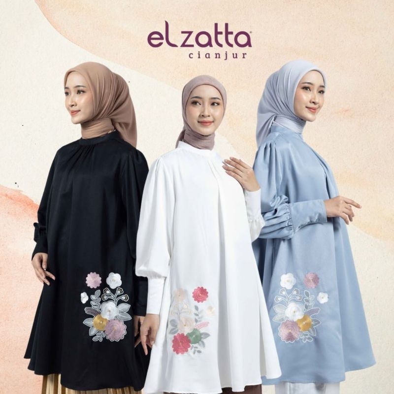 ELZATTA TUNIK DAUKY TUNIK LONG TUNIK BORDIR BAHAN KATUN SERAT TUNIK DAUKY TERBARU DAUKY TUNIK TUNIK 