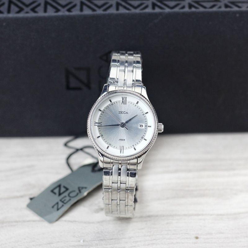 Jam Tangan Couple Wanita dan Pria Zeca 301 Tanggal Hari Aktif Free Box Original
