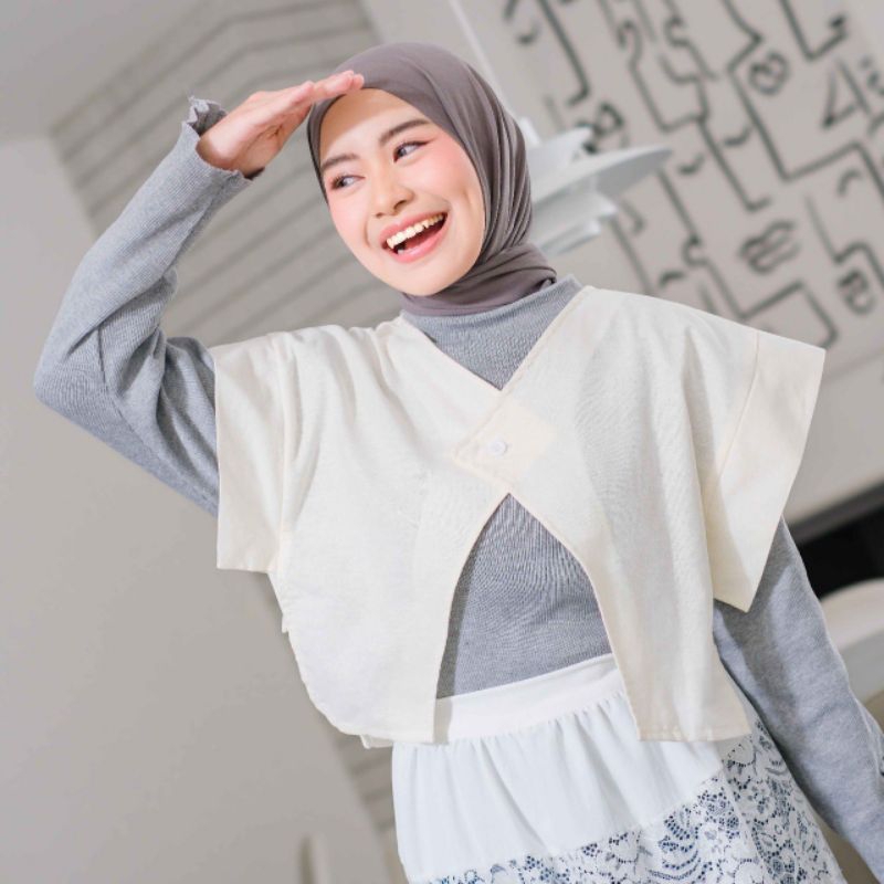 Tasyaest-Mazaya vest linen kekinian outer wanita korean style hijabers