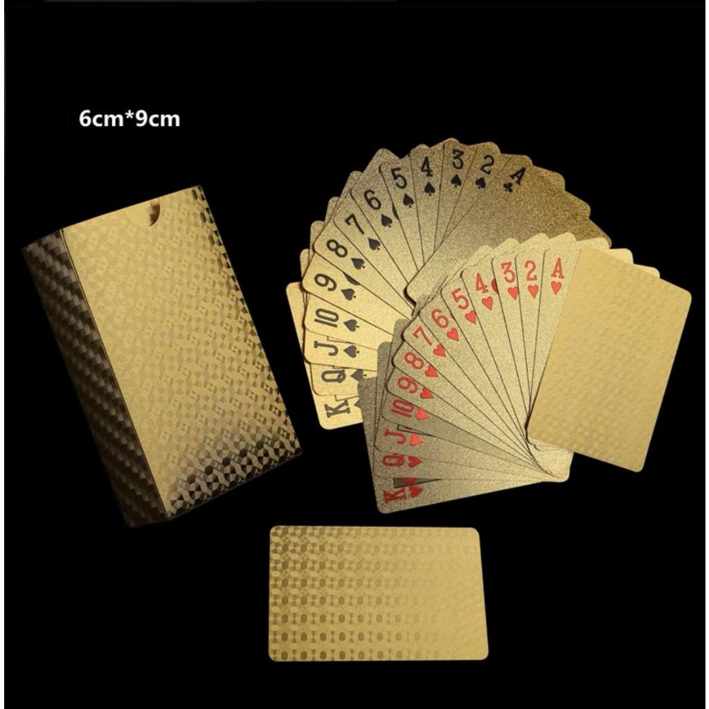 Kartu Remi Poker Plastik Anti Air / Waterproof Playing Card 54 Sheets/ Gold Foil Poker/ poker / Prem