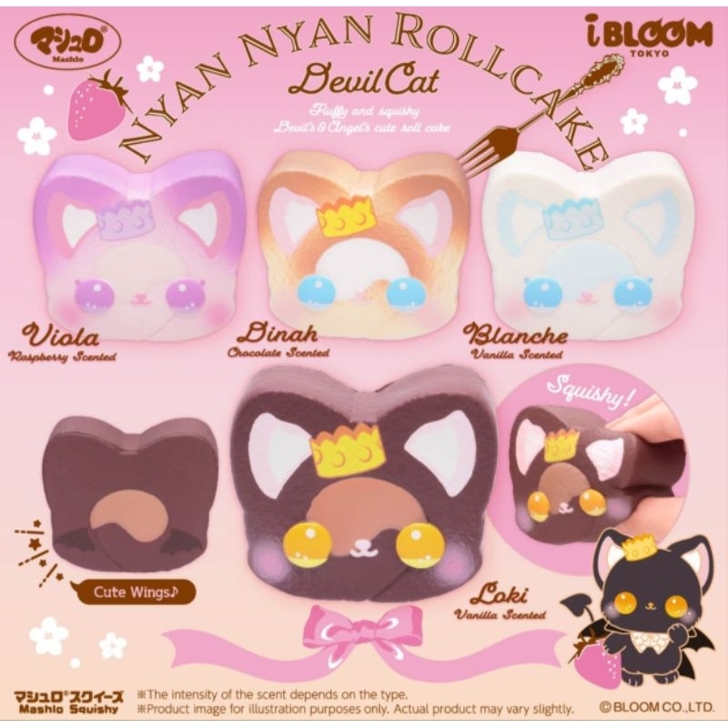 Squishy Ibloom Nyan Nyan Rollcake Devil Cat