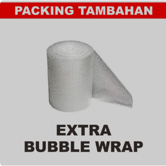 

Packing Tambahan Extra Bubble Wrap Pelindung