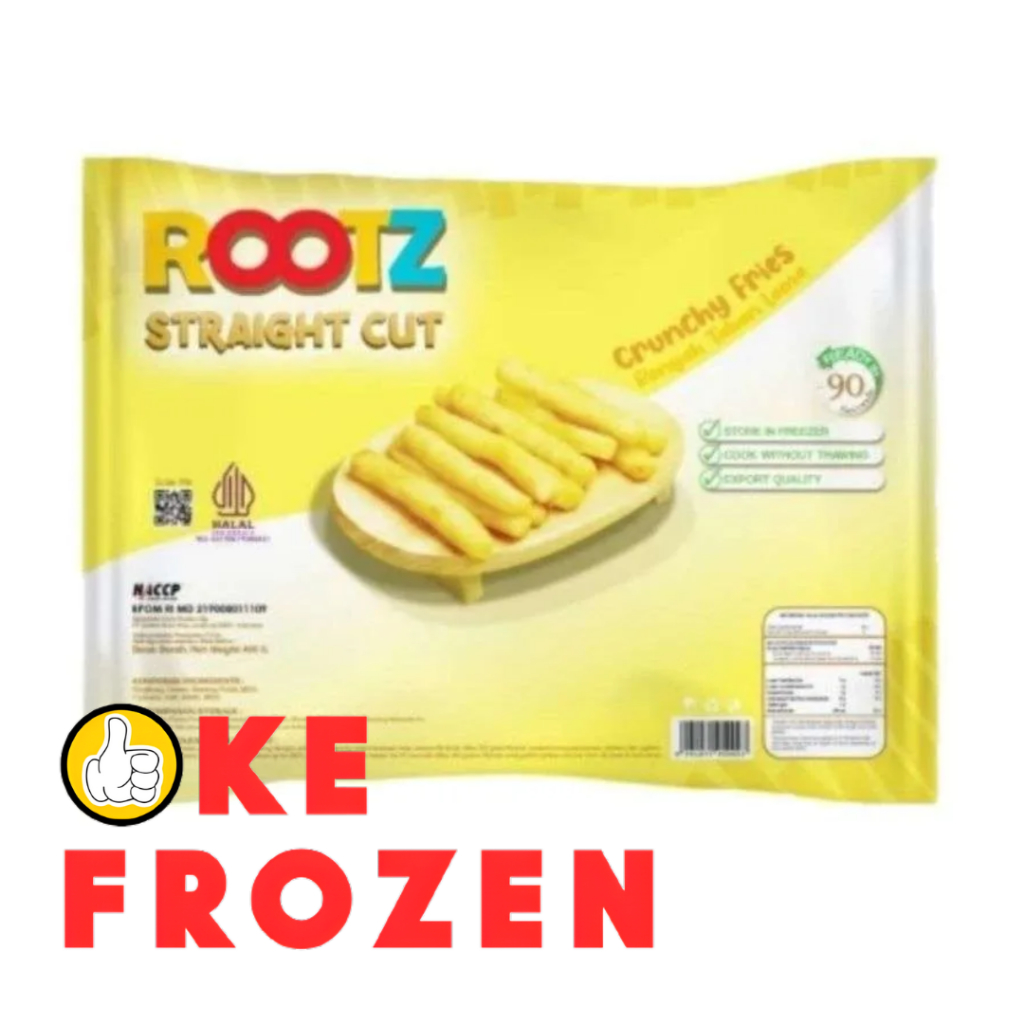 

ROOTZ FROZEN STRAIGHT CUT/KENTANG GORENG FRENCH FRIES - 400GR