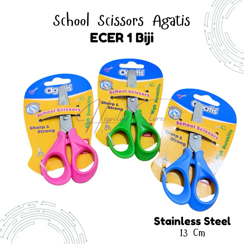 

Gunting Agatis Stainless Steel / School Scissors / Gunting Anak warna warni / Gunting Sekolah