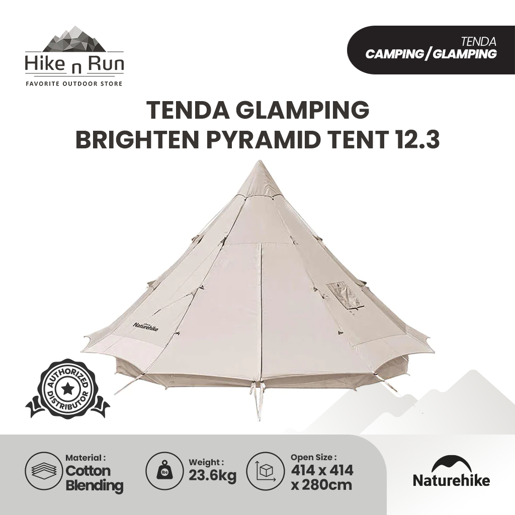 Naturehike NH20ZP005 Brighten 12.3 - Tenda Glamping bentuk Piramid