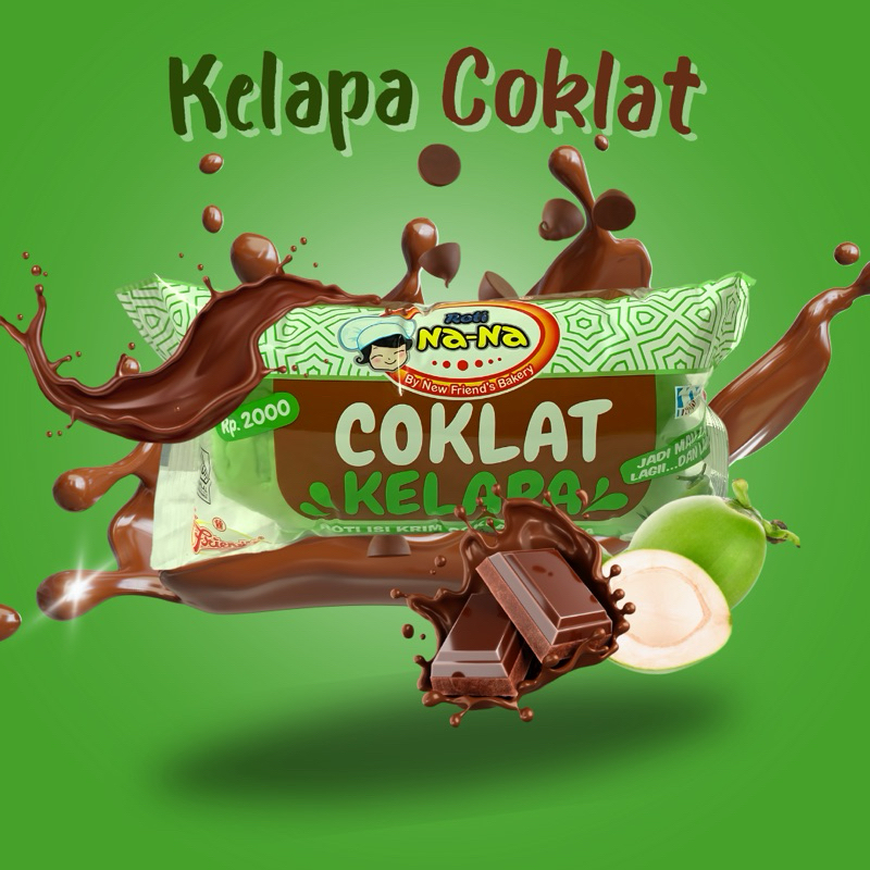 

Roti Nana Rasa Coklat Kelapa - NCK (BUNDLINGS 5 PCS) Roti Kemasan