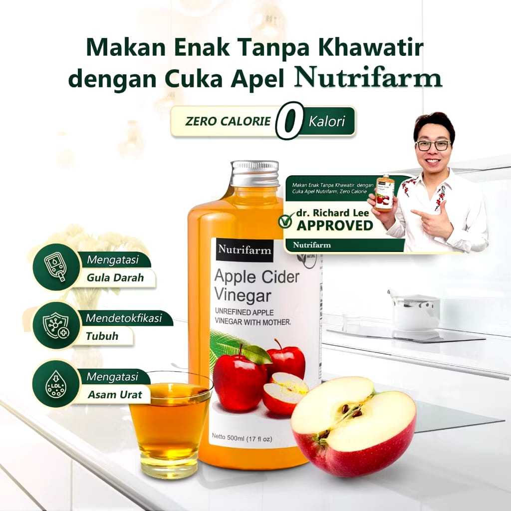 

PROMO BELI 1 DAPAT 2 CUKA APEL ORIGINAL ORGANIK 500 ML BUNDLE 2 PCS/APPLE CIDER VINEGAR WITH MOTHER/CUKA SARI APEL