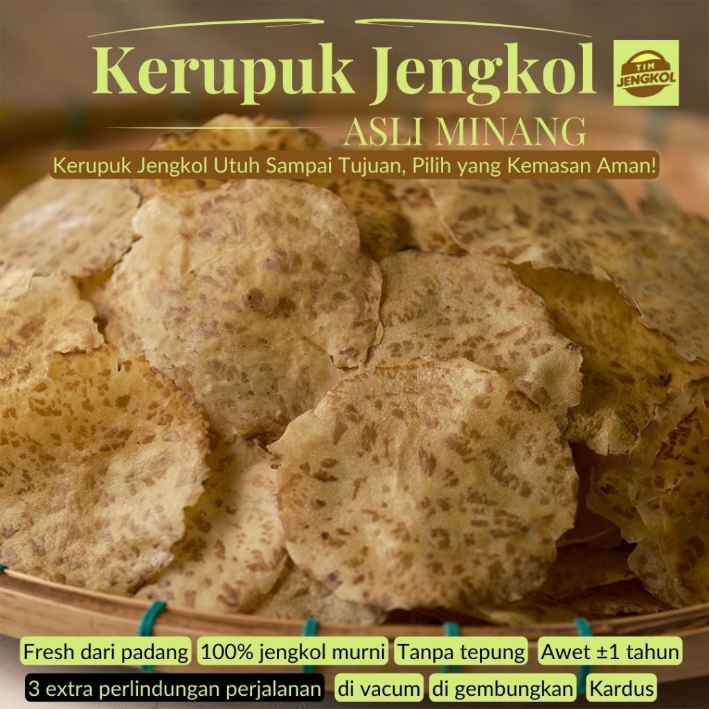 

KERUPUK JENGKOL 750 GRAM MENTAH KARUPUAK JARIANG KHAS MINANG PADANG ASLI KUALITAS SUPER AWET